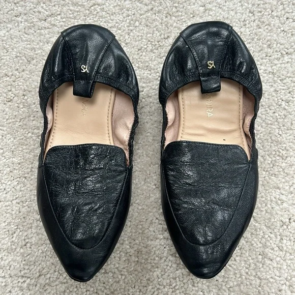 Yosi Samra Foldable Ballet Flat, black, 8 - Picture 2 of 4